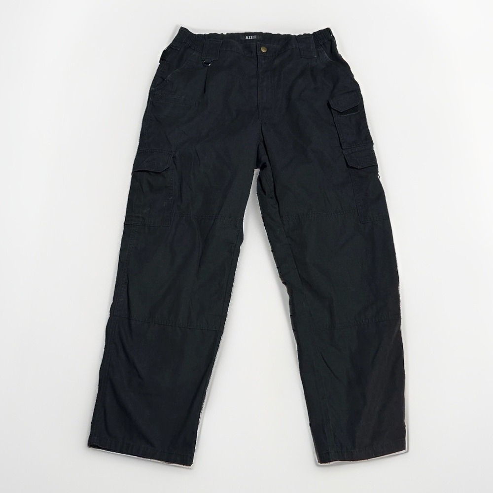 5.11 Tactical Cargo Pants 36x30 Black Ripstop Cotton Trousers 74273-019